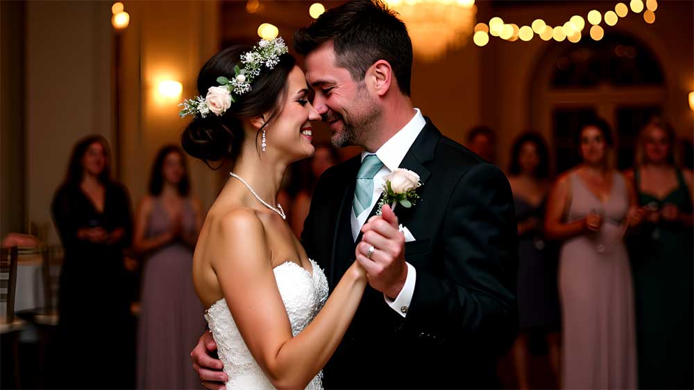Bride and Groom Dancing