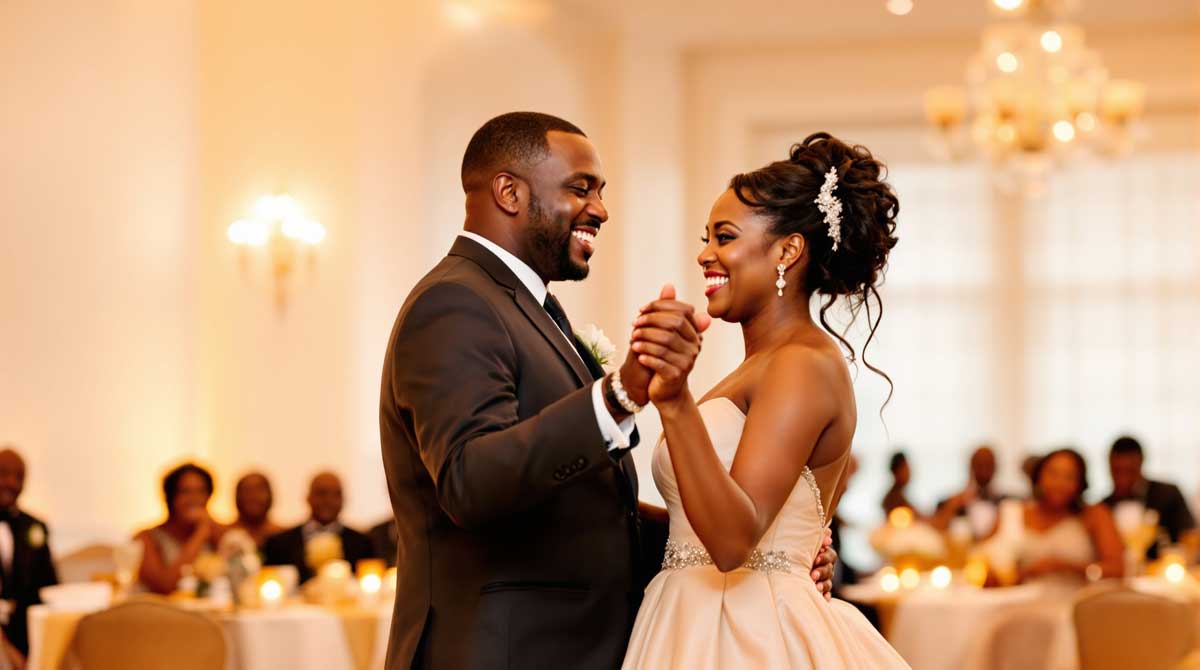 Wedding Couple Dancing to Custom Wedding Song
