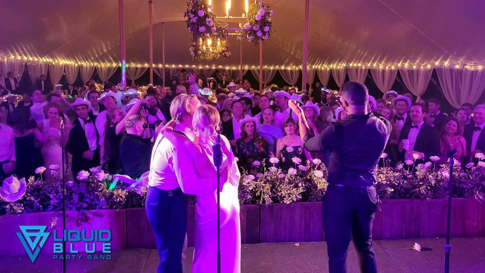 Liquid Blue Band for High Profile Weddings